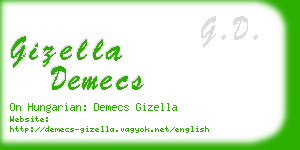 gizella demecs business card